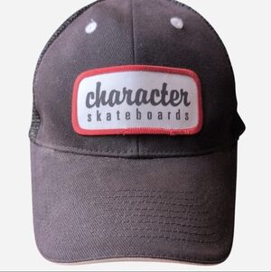 Character Skateboards black mesh trucker hat snapback